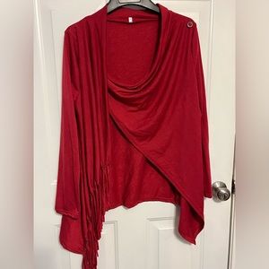 Cape like, light weight sweater with sleeves M